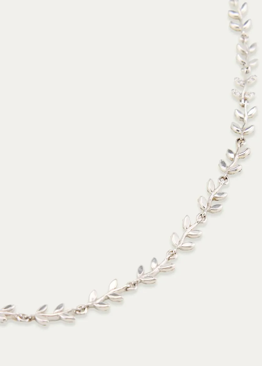 Jamie Wolf Delicate Vine 18K White Gold & 1.92 TCW Diamond Necklace | Thumbnail 3 Jamie Wolf Delicate Vine 18K White Gold & 1.92 TCW Diamond Necklace | Thumbnail 3