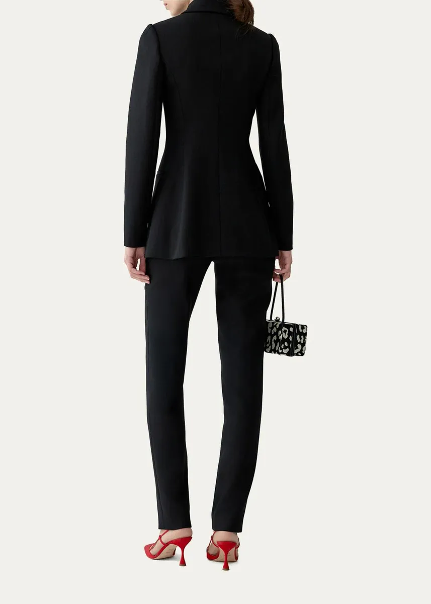 Carolina Herrera Wool Slim-Leg Ankle Cigarette Pants | Thumbnail 3