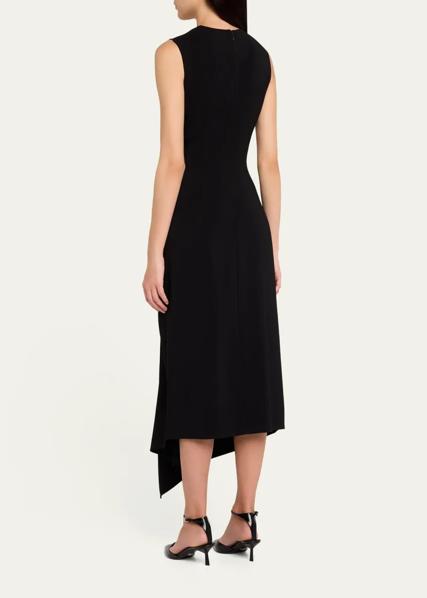 Veronica Beard Freja Asymmetric Draped Midi Dress | Thumbnail 3