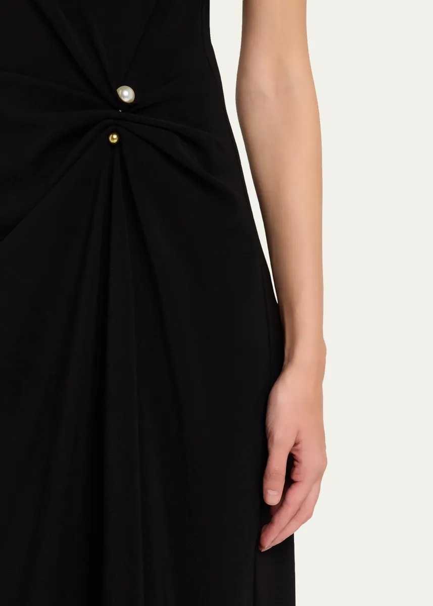 Veronica Beard Freja Asymmetric Draped Midi Dress | Thumbnail 5