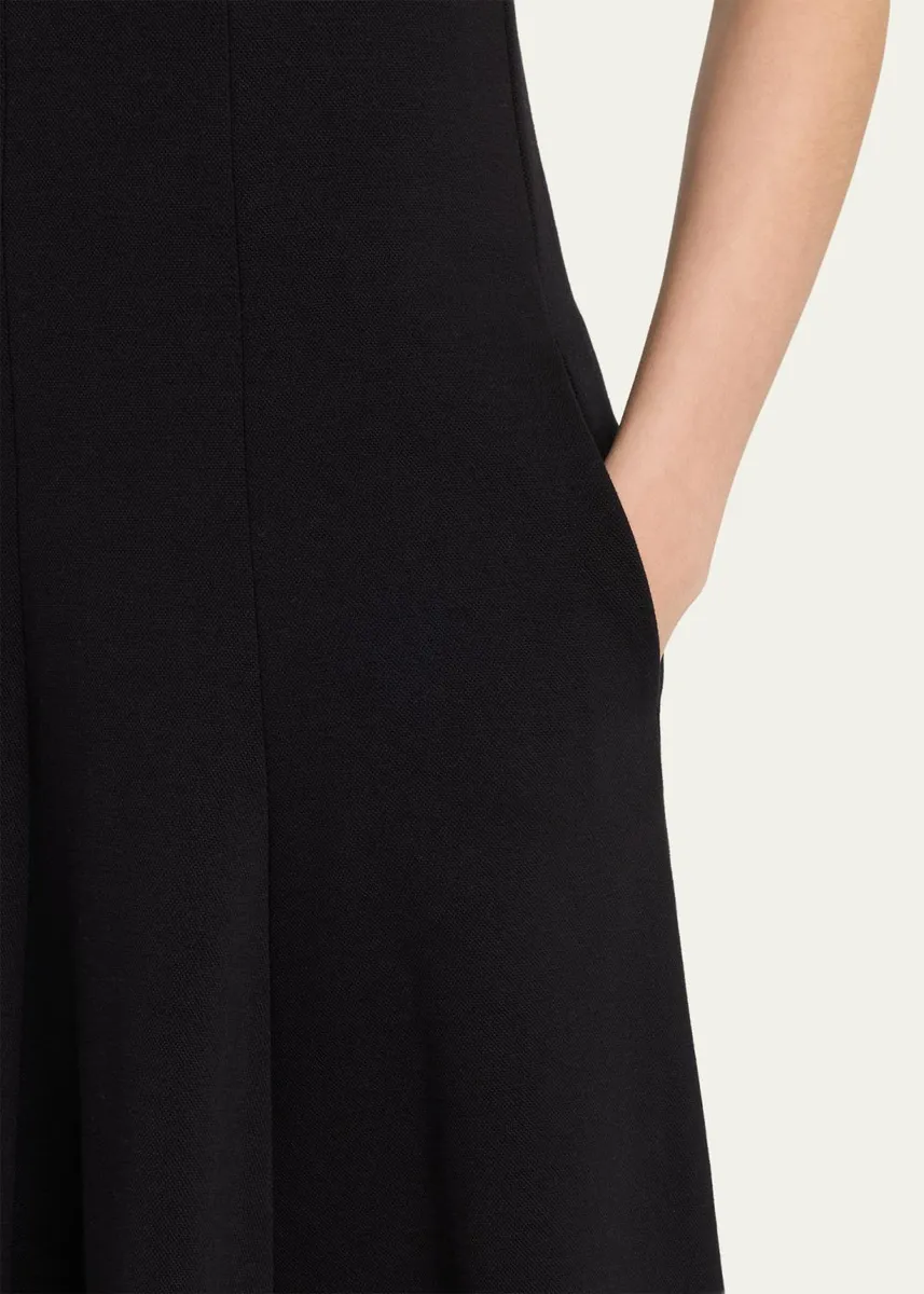 Vince Seamed Square-Neck Knit Midi Dress | Thumbnail 5 Vince Seamed Square-Neck Knit Midi Dress | Thumbnail 5