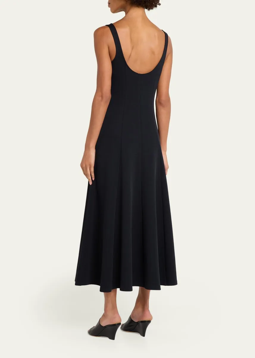 Vince Seamed Square-Neck Knit Midi Dress | Thumbnail 7 Vince Seamed Square-Neck Knit Midi Dress | Thumbnail 7