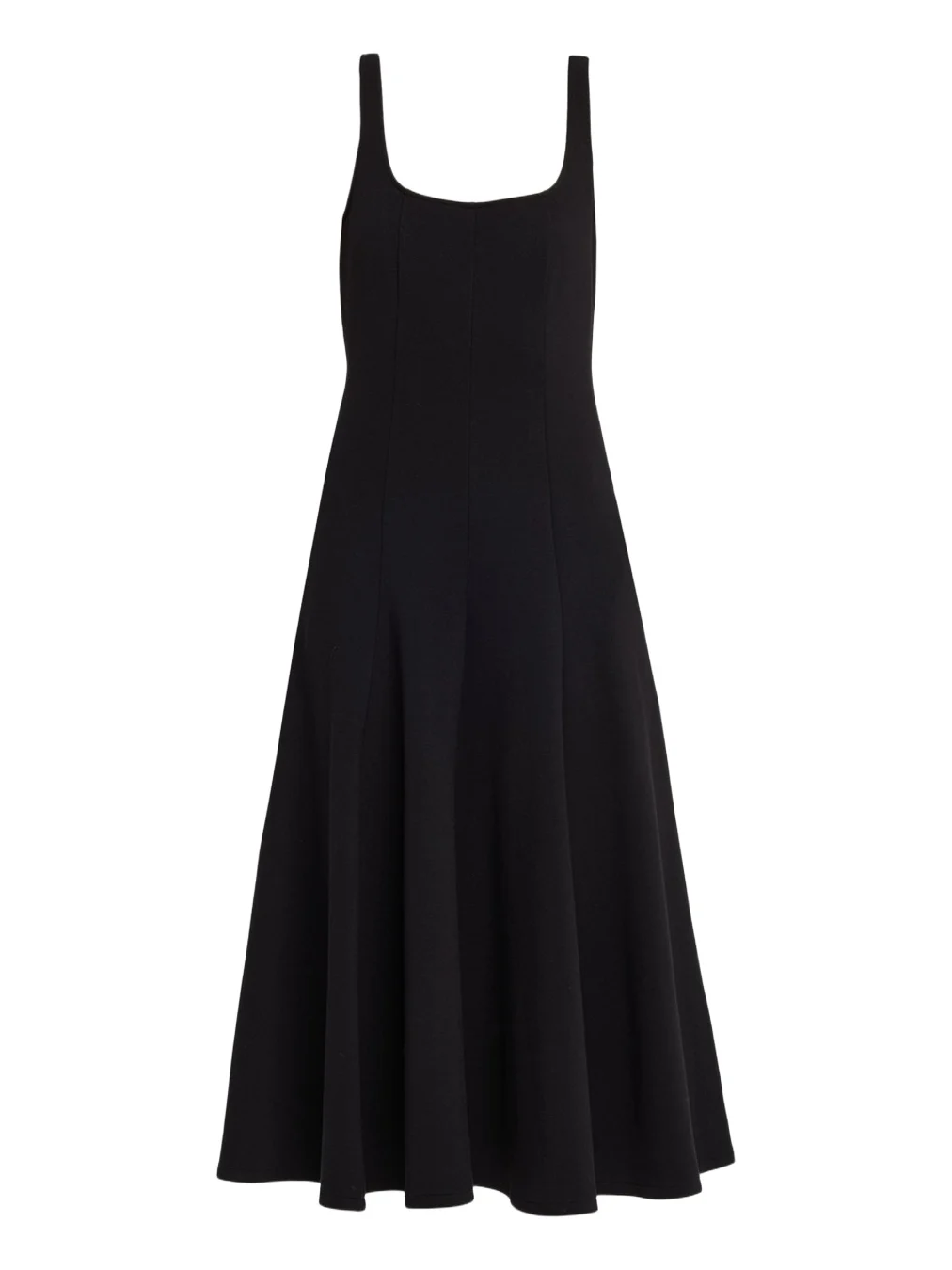 Seamed Square-Neck Knit Midi Dress Seamed Square-Neck Knit Midi Dress