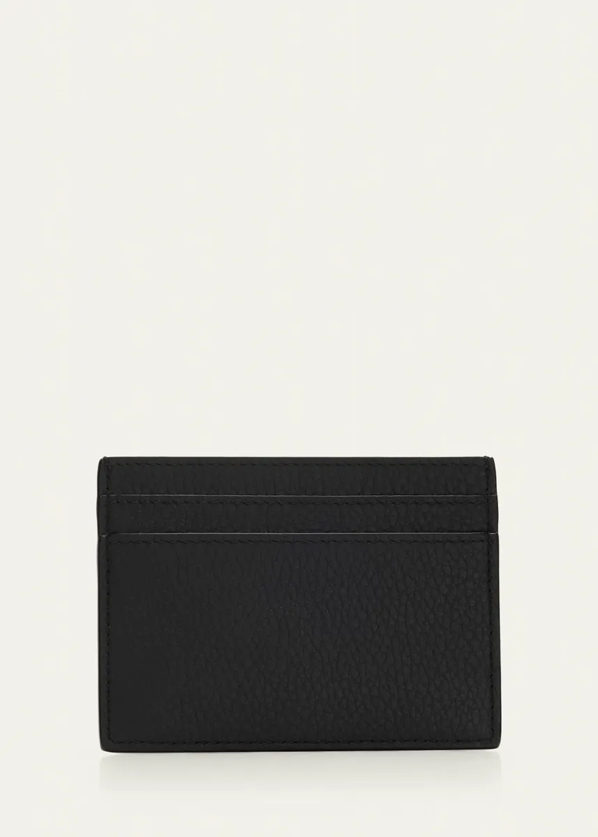 Saint Laurent Men's Tiny Cassandre YSL Card Holder in Leather | Thumbnail 4