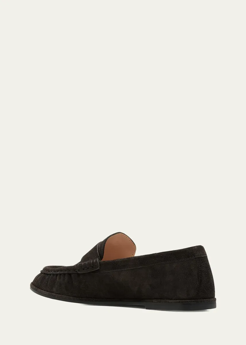 Stuart Weitzman Spencer Suede Penny Loafers | Thumbnail 4 Stuart Weitzman Spencer Suede Penny Loafers | Thumbnail 4