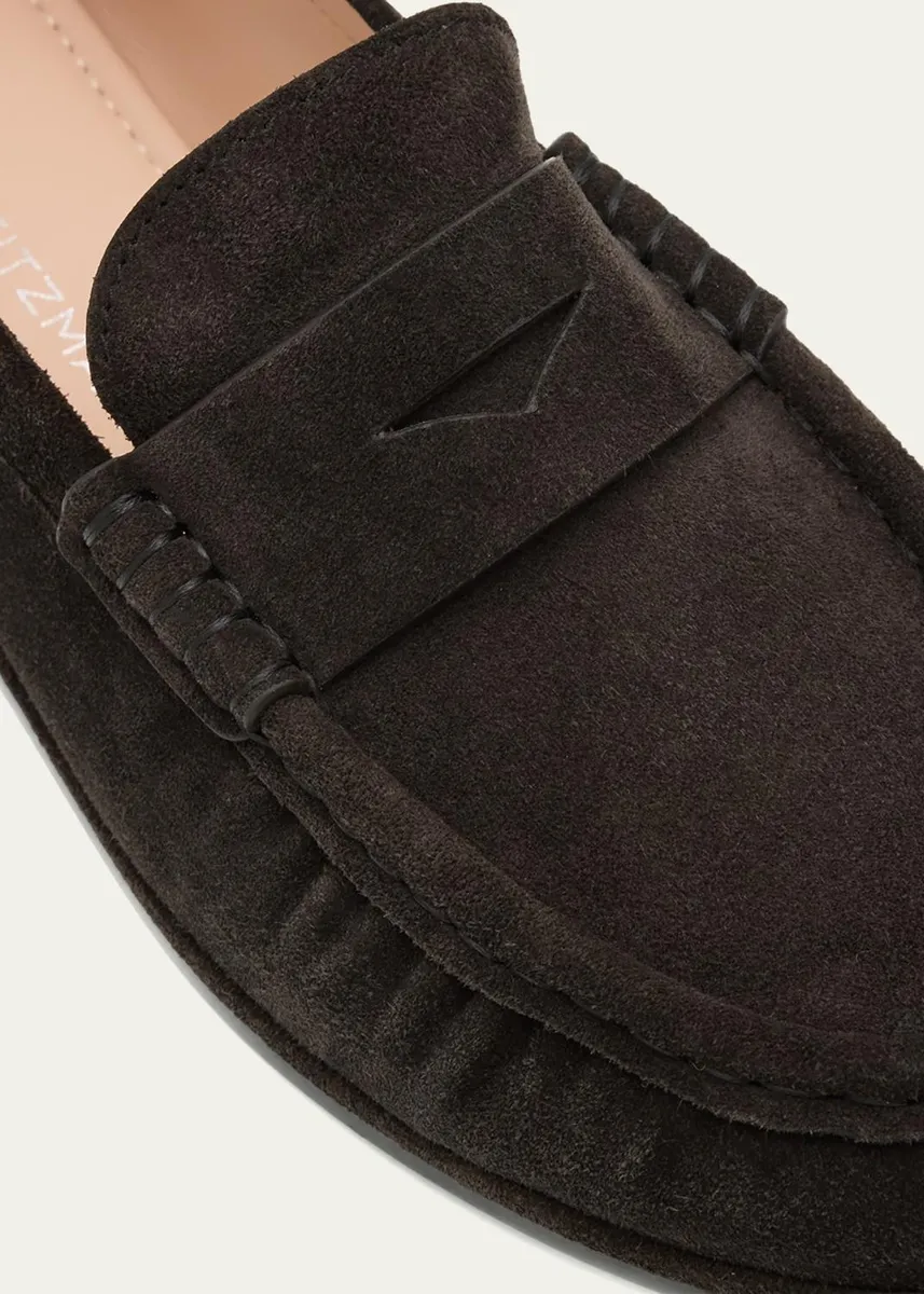 Stuart Weitzman Spencer Suede Penny Loafers | Thumbnail 5 Stuart Weitzman Spencer Suede Penny Loafers | Thumbnail 5