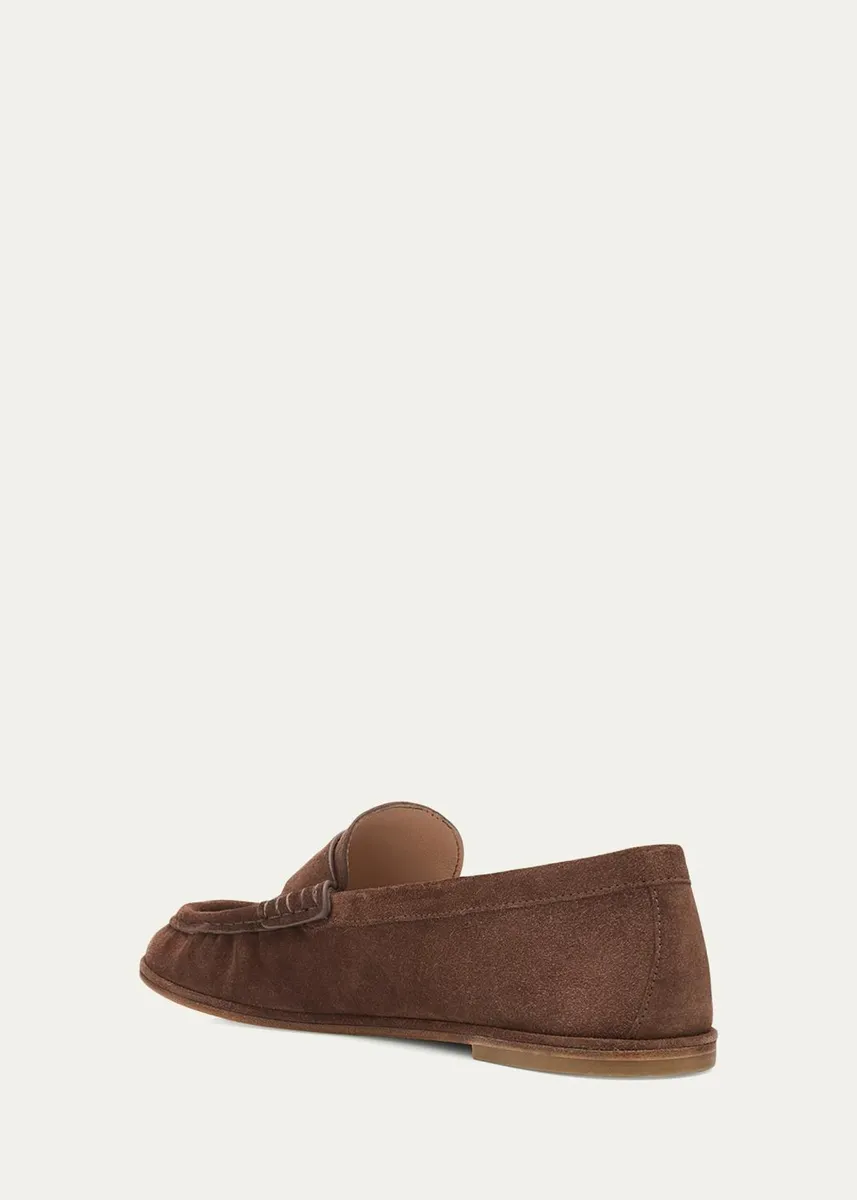 Stuart Weitzman Spencer Suede Penny Loafers | Thumbnail 6 Stuart Weitzman Spencer Suede Penny Loafers | Thumbnail 6