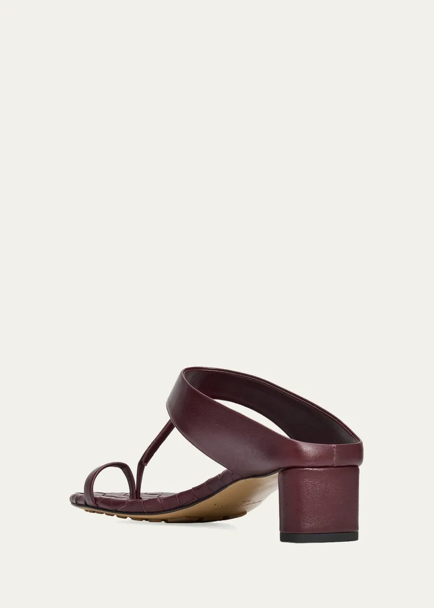 Bottega Veneta 40mm Livia Leather Kitten-Heel Thong Sandals | Thumbnail 4 Bottega Veneta 40mm Livia Leather Kitten-Heel Thong Sandals | Thumbnail 4