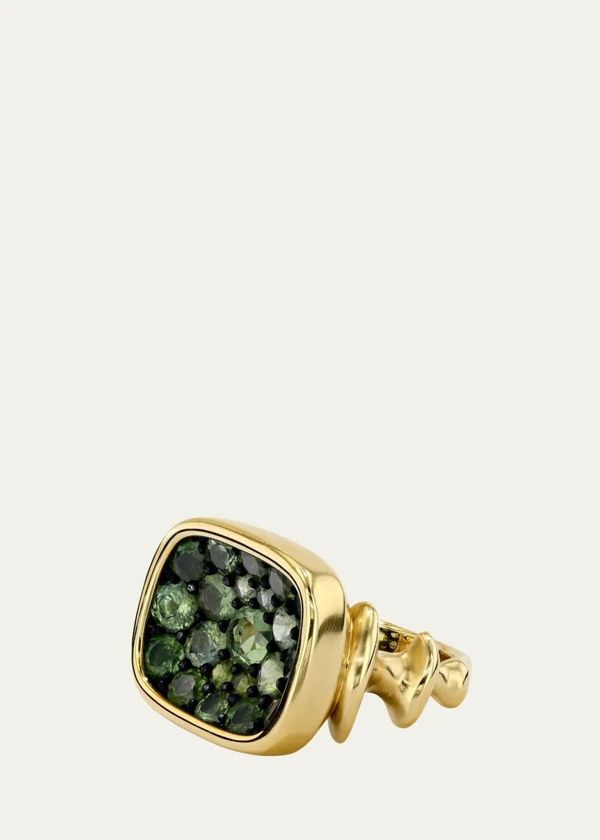 VRAM 18K Green Sapphire Ring | Thumbnail 3