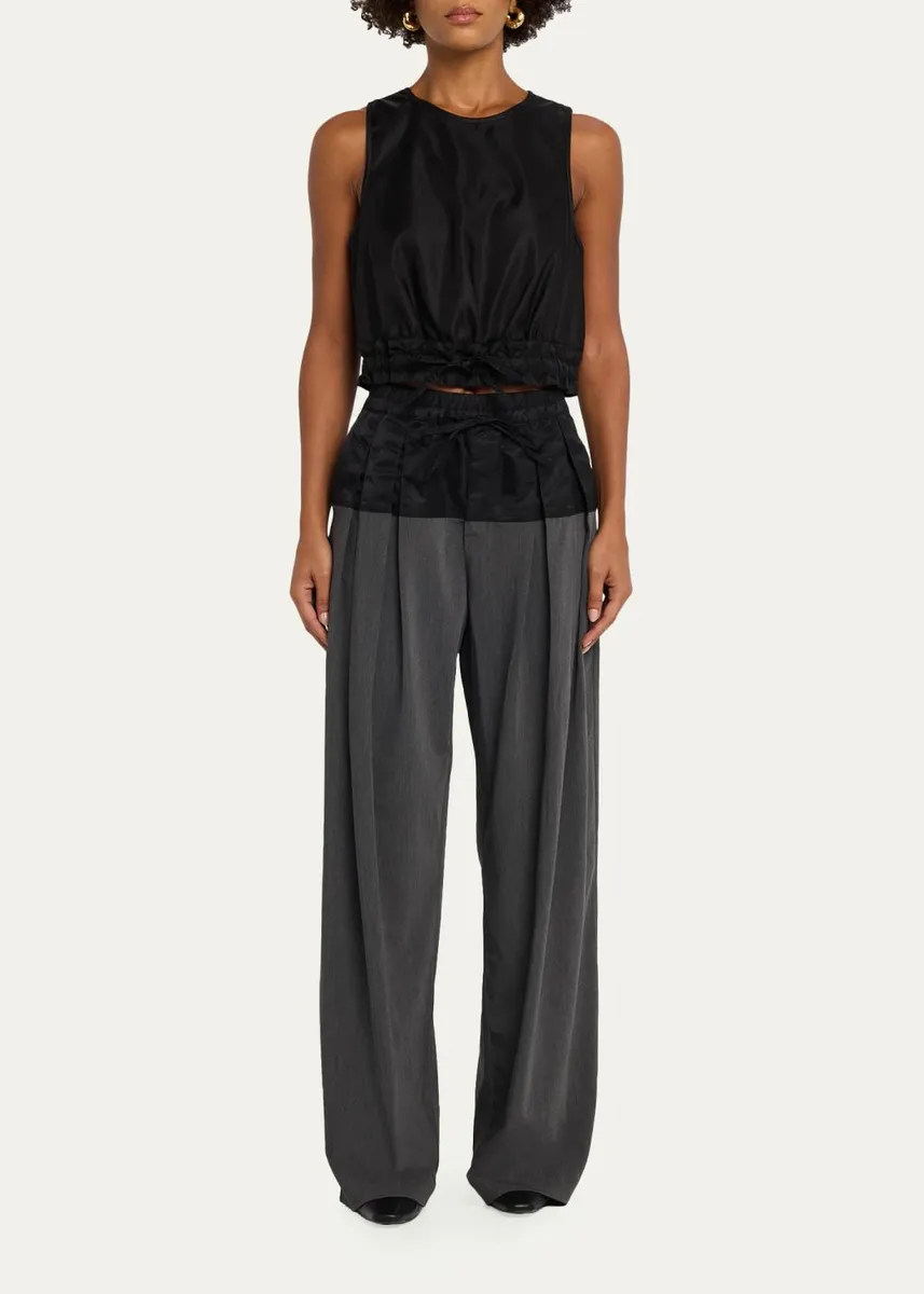 Cinq à Sept Elisabetta Drawstring Wide-Leg Pants | Thumbnail 2 Cinq à Sept Elisabetta Drawstring Wide-Leg Pants | Thumbnail 2
