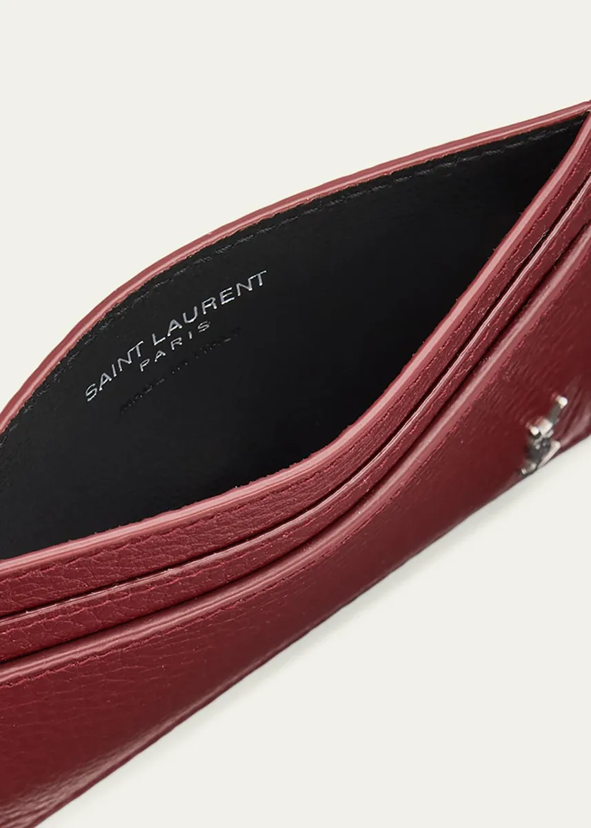 Saint Laurent Men's Cassandre Leather Card Holder | Thumbnail 3 Saint Laurent Men's Cassandre Leather Card Holder | Thumbnail 3