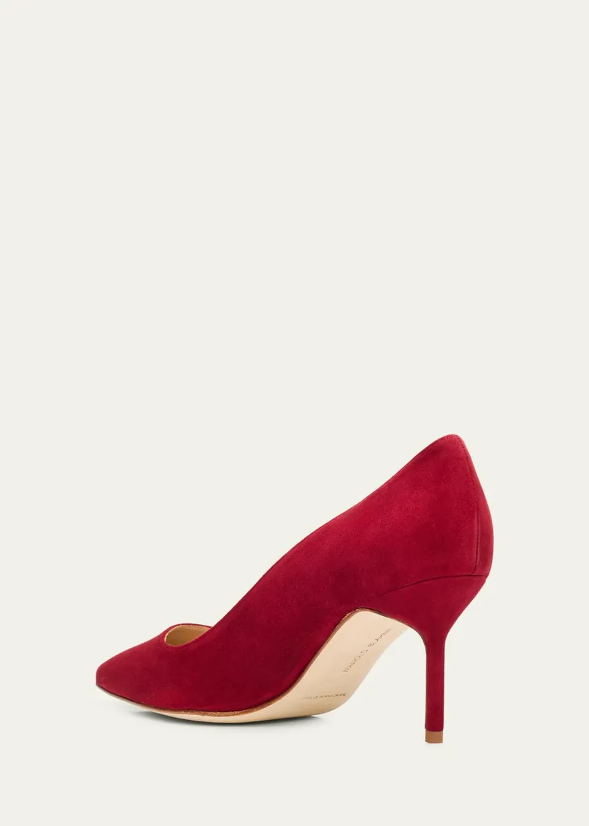 Manolo Blahnik 70mm BB Suede Pumps | Thumbnail 2 Manolo Blahnik 70mm BB Suede Pumps | Thumbnail 2