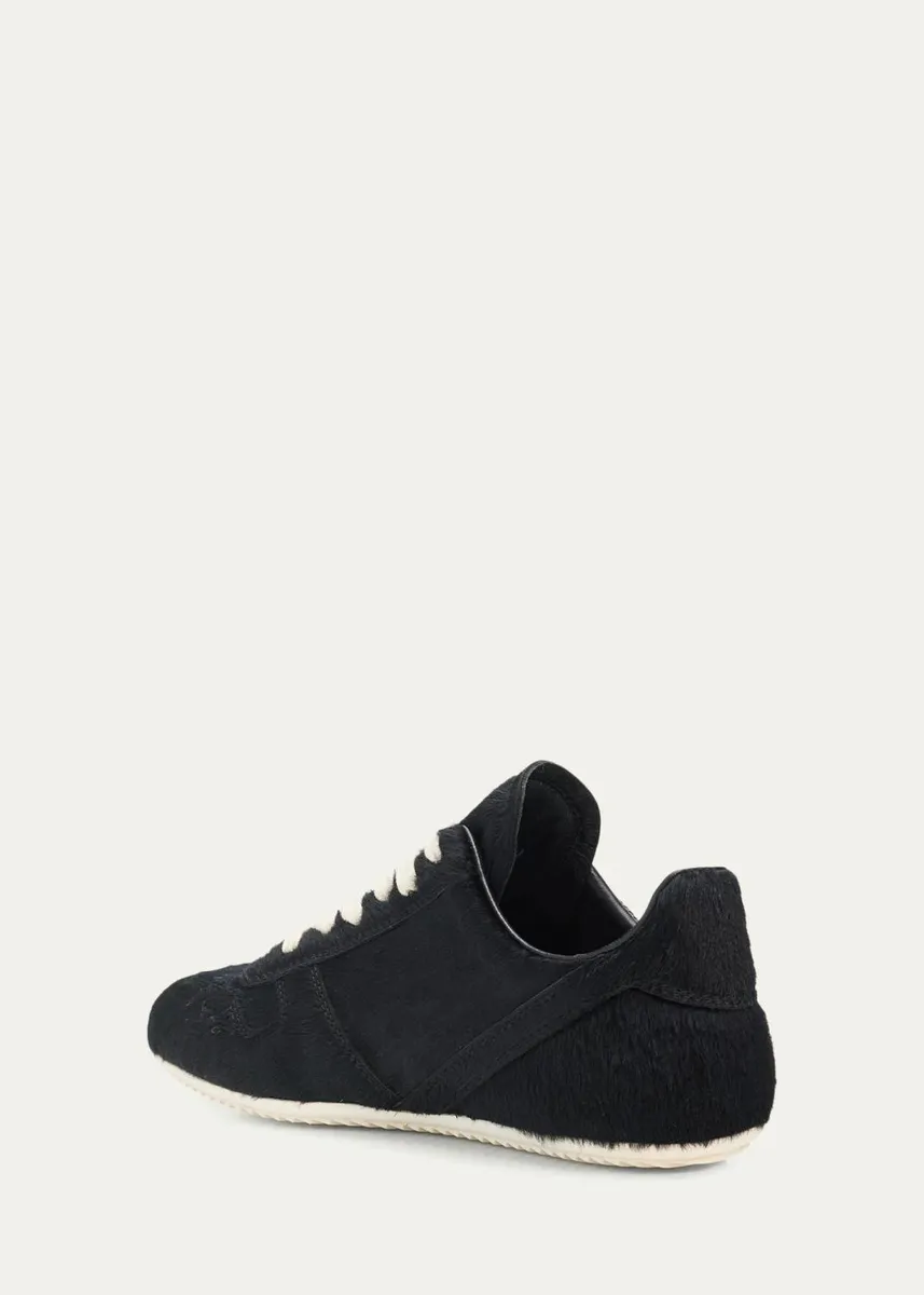 Rick Owens Minimal Suede Low-Top Sneakers | Thumbnail 2
