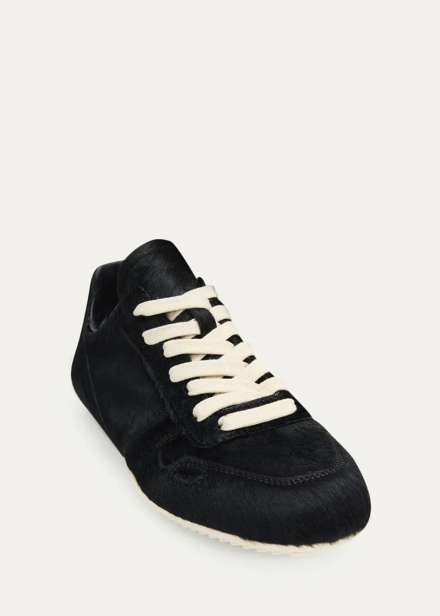 Rick Owens Minimal Suede Low-Top Sneakers | Thumbnail 3