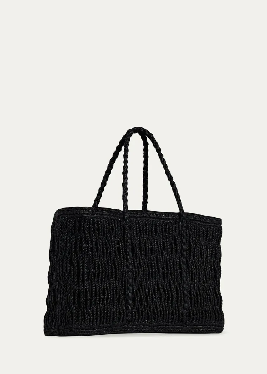 The Row Georgica Tote Bag in Woven Raffia | Thumbnail 2 The Row Georgica Tote Bag in Woven Raffia | Thumbnail 2