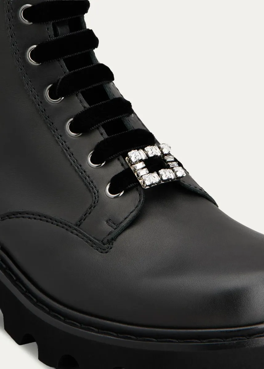 Roger Vivier Viv Rangers Truck Charms 20MM Leather Booties | Thumbnail 3 Roger Vivier Viv Rangers Truck Charms 20MM Leather Booties | Thumbnail 3
