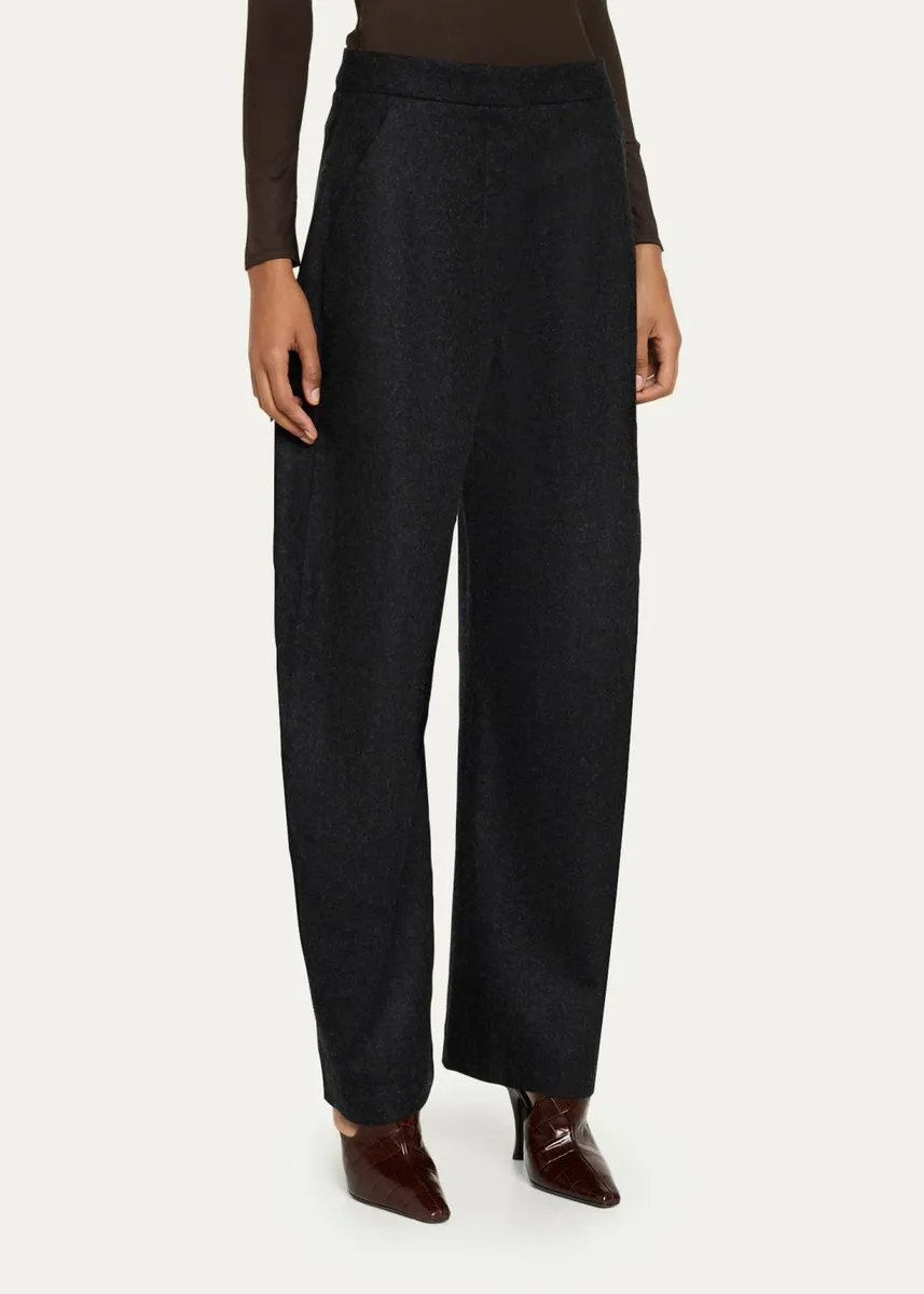 ALAÏA Round Wool Barrel-Leg Pants | Thumbnail 4 ALAÏA Round Wool Barrel-Leg Pants | Thumbnail 4