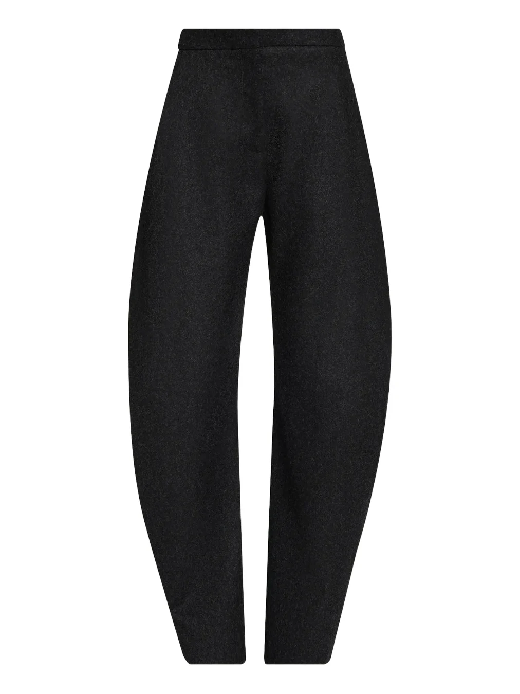 ALAÏA Round Wool Barrel-Leg Pants