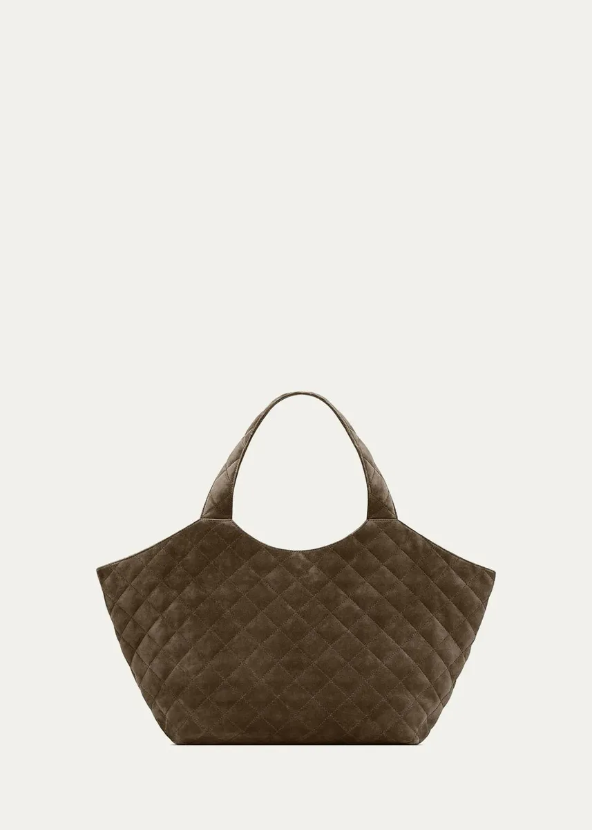 Saint Laurent Icare Medium Quilted Suede Tote Bag | Thumbnail 3 Saint Laurent Icare Medium Quilted Suede Tote Bag | Thumbnail 3