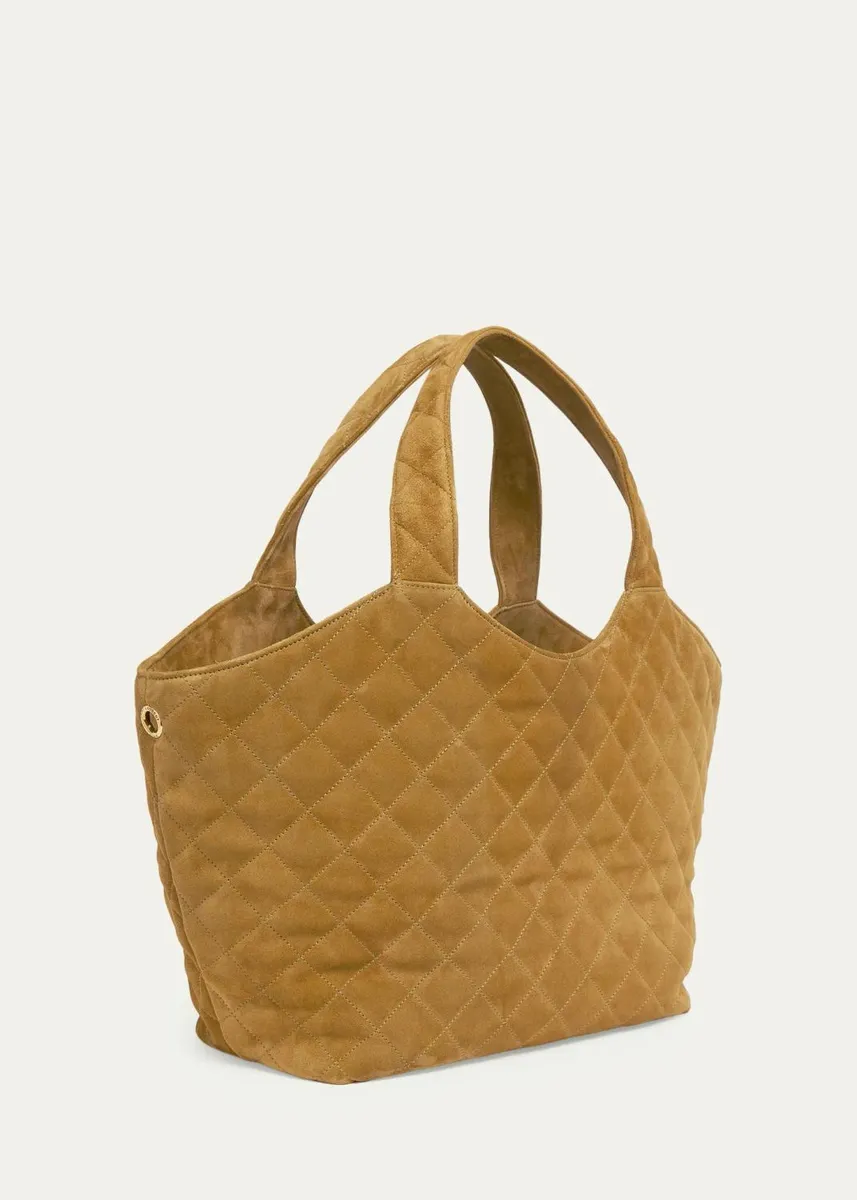Saint Laurent Icare Medium Quilted Suede Tote Bag | Thumbnail 7 Saint Laurent Icare Medium Quilted Suede Tote Bag | Thumbnail 7