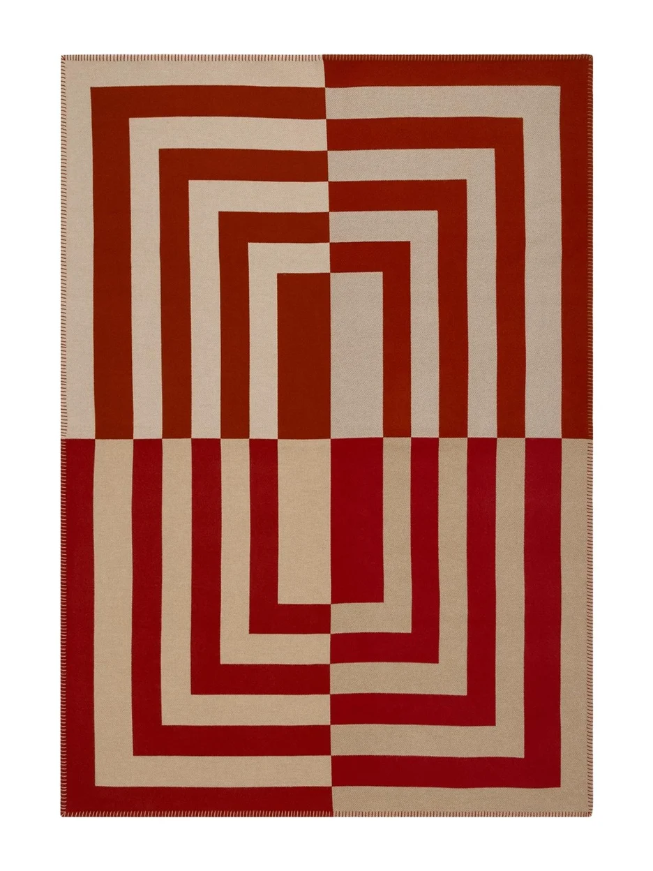 Begg x Co Kelsey Maze Merino Wool Blanket, 54" x 79"