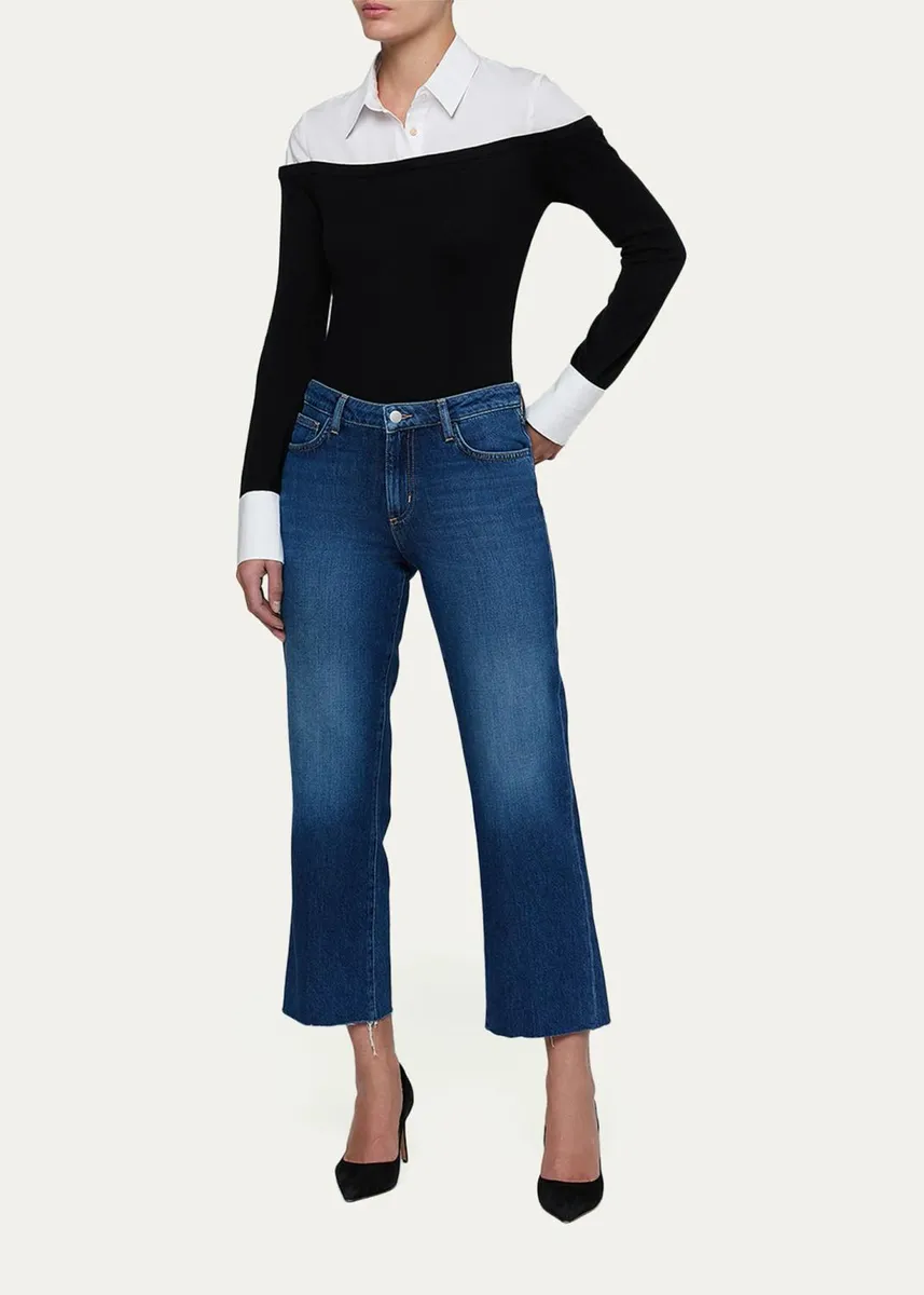 L'Agence Wanda High-Rise Cropped Wide-Leg Jeans | Thumbnail 2 L'Agence Wanda High-Rise Cropped Wide-Leg Jeans | Thumbnail 2
