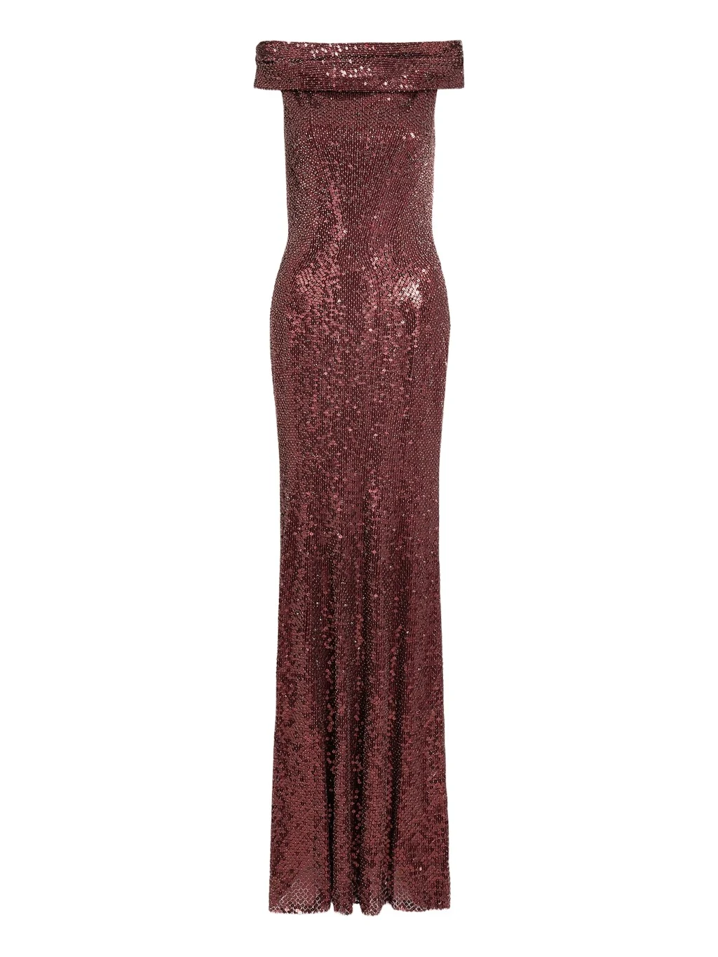 Echo Off-Shoulder Sequined Gown Echo Off-Shoulder Sequined Gown
