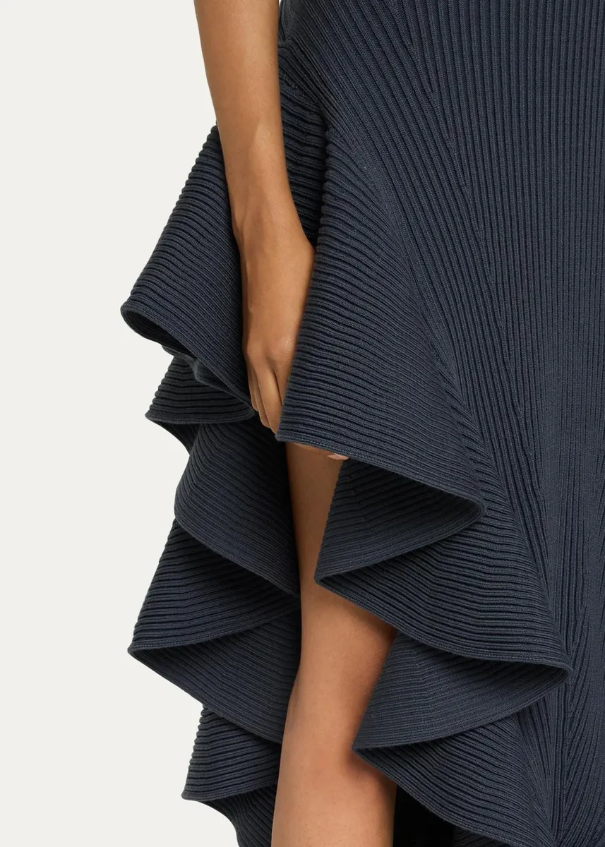 ALAÏA Ruffle Pointed Sculpted Midi Skirt | Thumbnail 5 ALAÏA Ruffle Pointed Sculpted Midi Skirt | Thumbnail 5