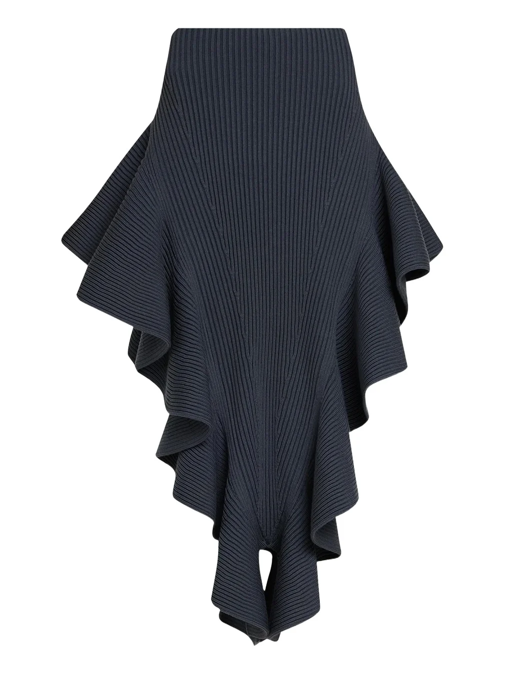 Ruffle Pointed Sculpted Midi Skirt Ruffle Pointed Sculpted Midi Skirt