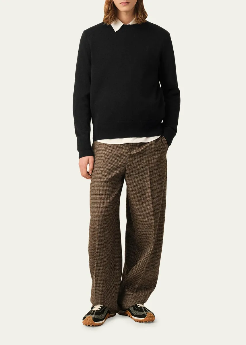AMI PARIS Men's Merino Wool Ami De Coeur Sweater | Thumbnail 2 AMI PARIS Men's Merino Wool Ami De Coeur Sweater | Thumbnail 2