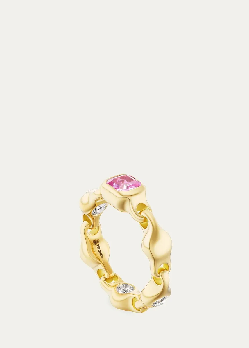 Uniform Object 18K Supernova Ring with Diamonds and Gemstone | Thumbnail 2 Uniform Object 18K Supernova Ring with Diamonds and Gemstone | Thumbnail 2