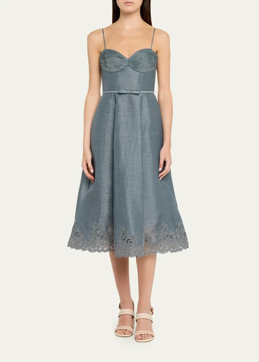 Zimmermann Ascent Tucked Midi Dress | Thumbnail 2 Zimmermann Ascent Tucked Midi Dress | Thumbnail 2