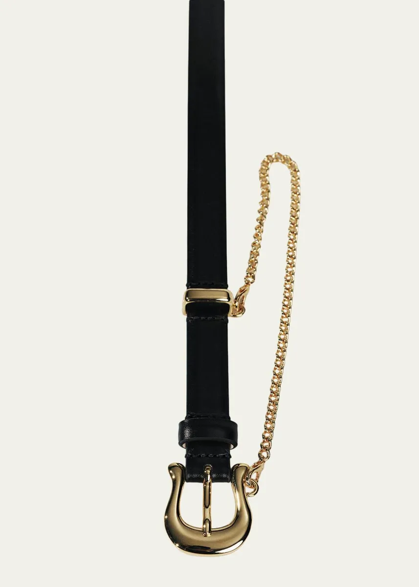 Déhanche Luzia Chain-Embellished Leather Belt | Thumbnail 2 Déhanche Luzia Chain-Embellished Leather Belt | Thumbnail 2