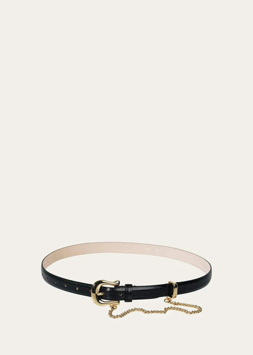 Déhanche Luzia Chain-Embellished Leather Belt | Thumbnail 3 Déhanche Luzia Chain-Embellished Leather Belt | Thumbnail 3