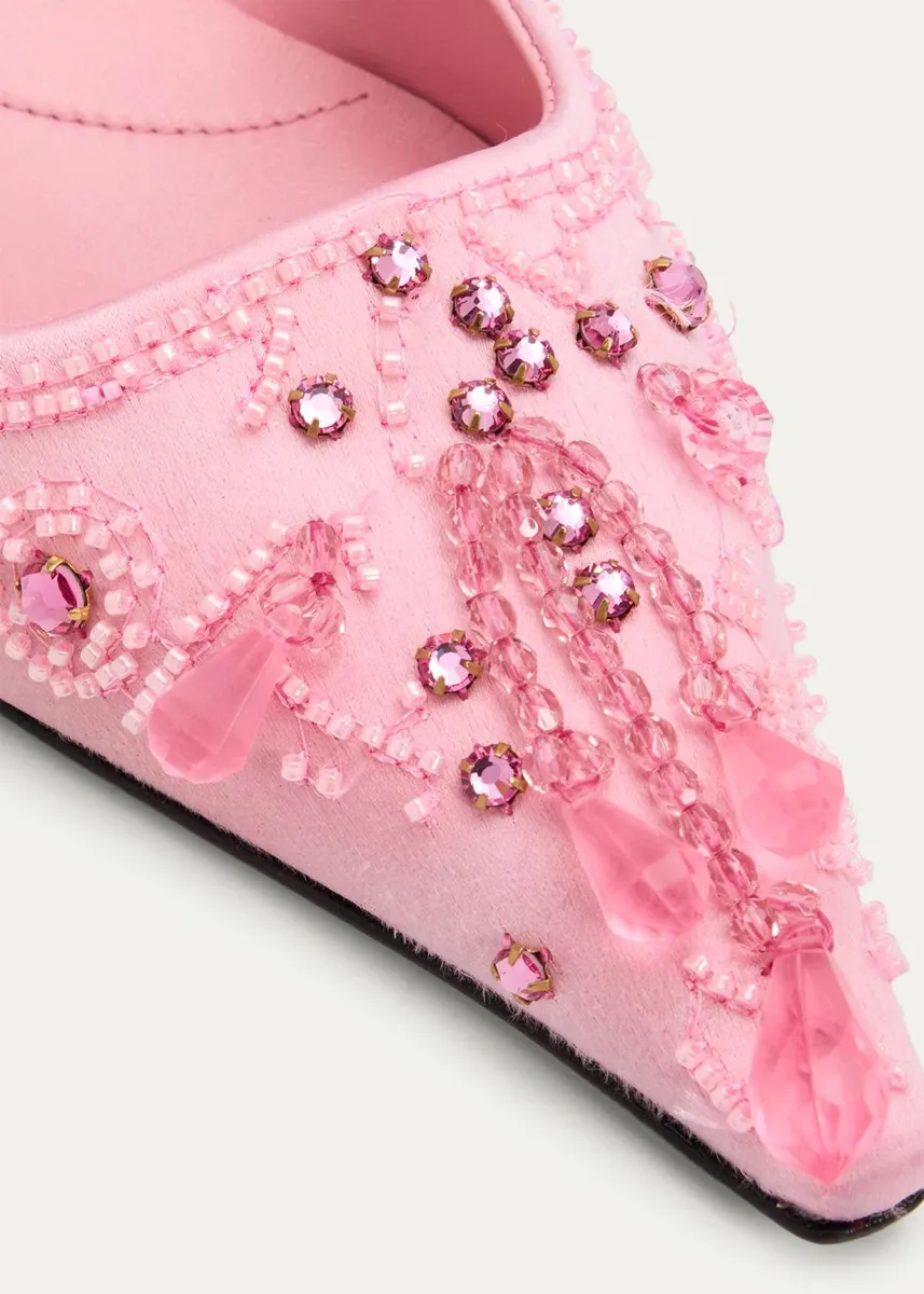 Prada 55mm Ricami Embellished Satin Slingback Pumps | Thumbnail 3 Prada 55mm Ricami Embellished Satin Slingback Pumps | Thumbnail 3