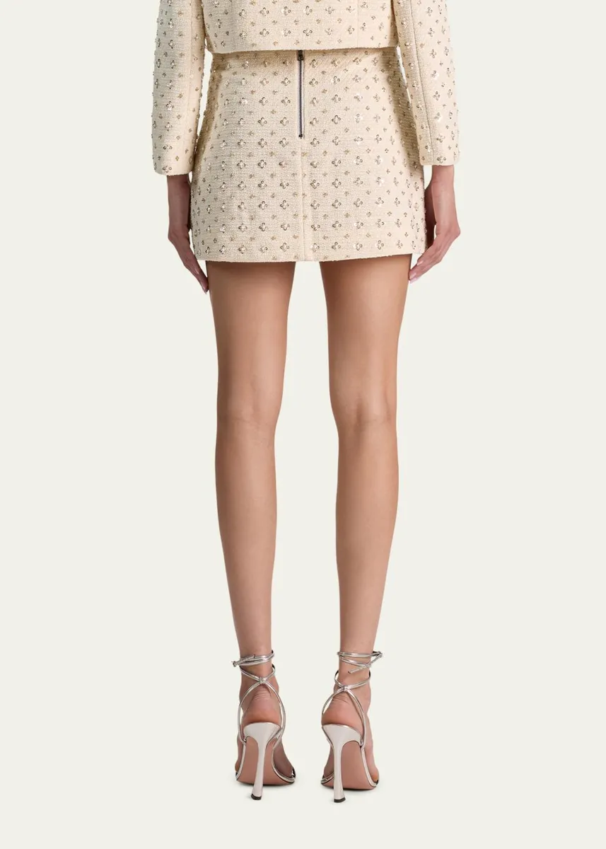 Alice + Olivia Rubi Low-Rise Embellished Tweed Mini Skirt | Thumbnail 3 Alice + Olivia Rubi Low-Rise Embellished Tweed Mini Skirt | Thumbnail 3