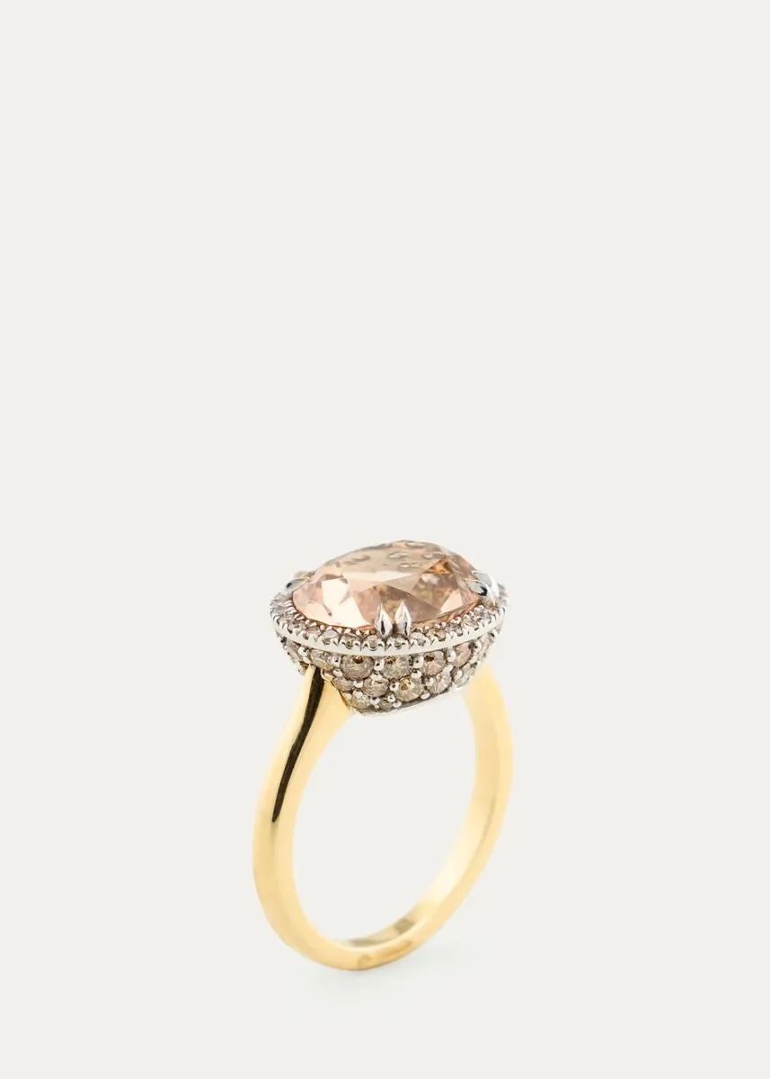 Jamie Wolf 18K Two-Tone Gold, Tourmaline & 0.99 TCW Diamond Ring | Thumbnail 3