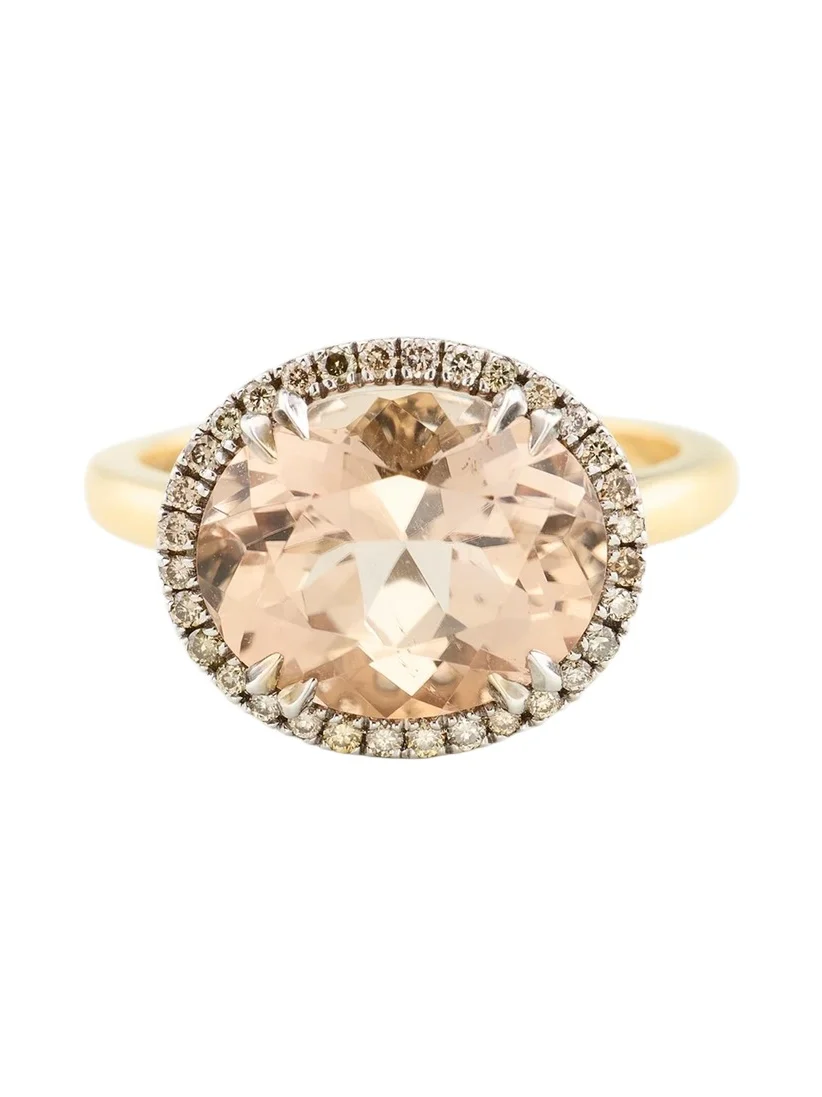 18K Two-Tone Gold, Tourmaline & 0.99 TCW Diamond Ring