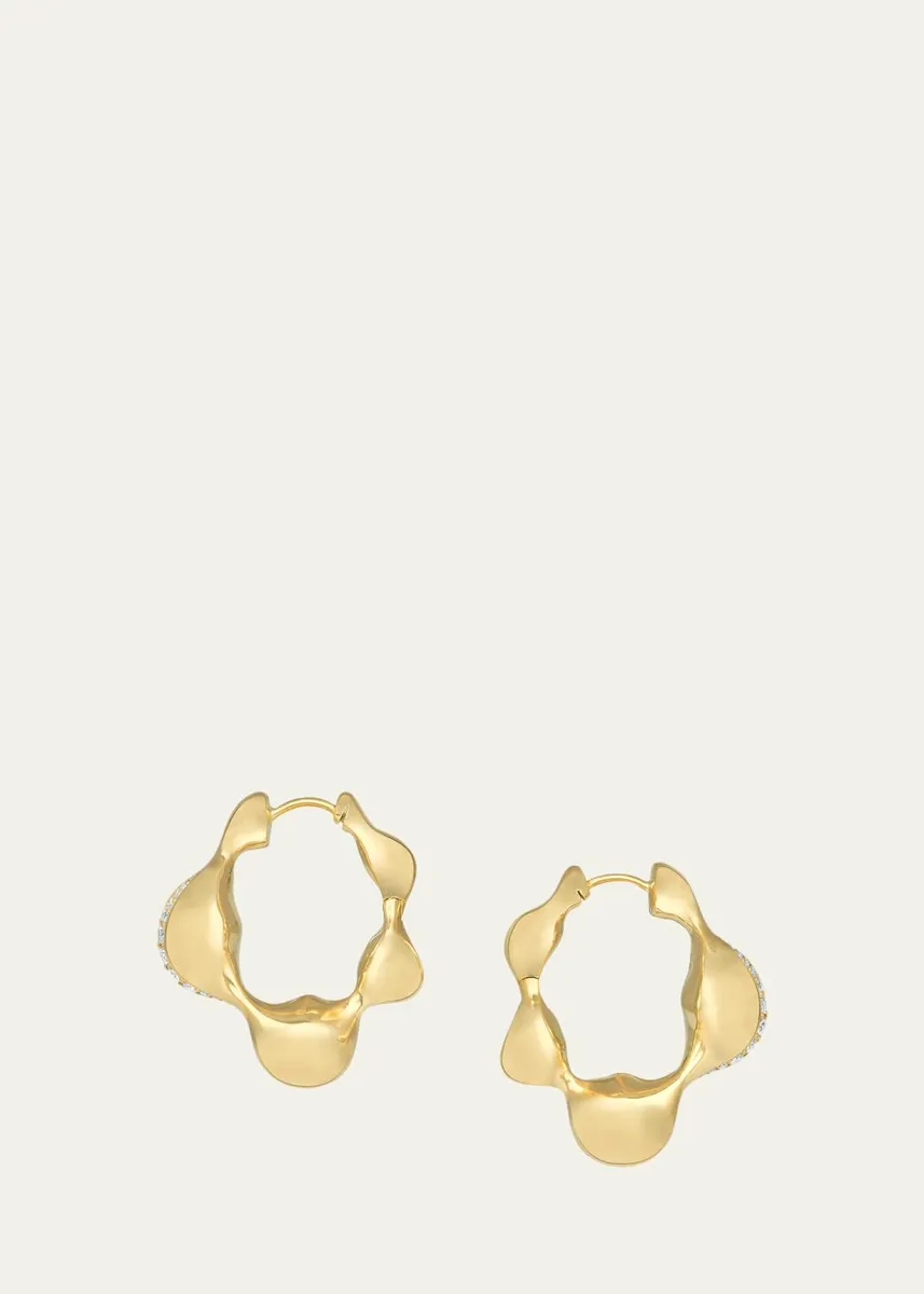 VRAM 18K Yellow Gold Cayrn Diamond Hoop Earrings | Thumbnail 3 VRAM 18K Yellow Gold Cayrn Diamond Hoop Earrings | Thumbnail 3