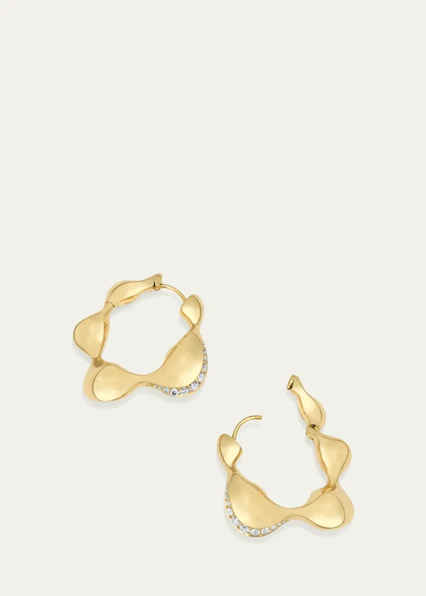 VRAM 18K Yellow Gold Cayrn Diamond Hoop Earrings | Thumbnail 5 VRAM 18K Yellow Gold Cayrn Diamond Hoop Earrings | Thumbnail 5