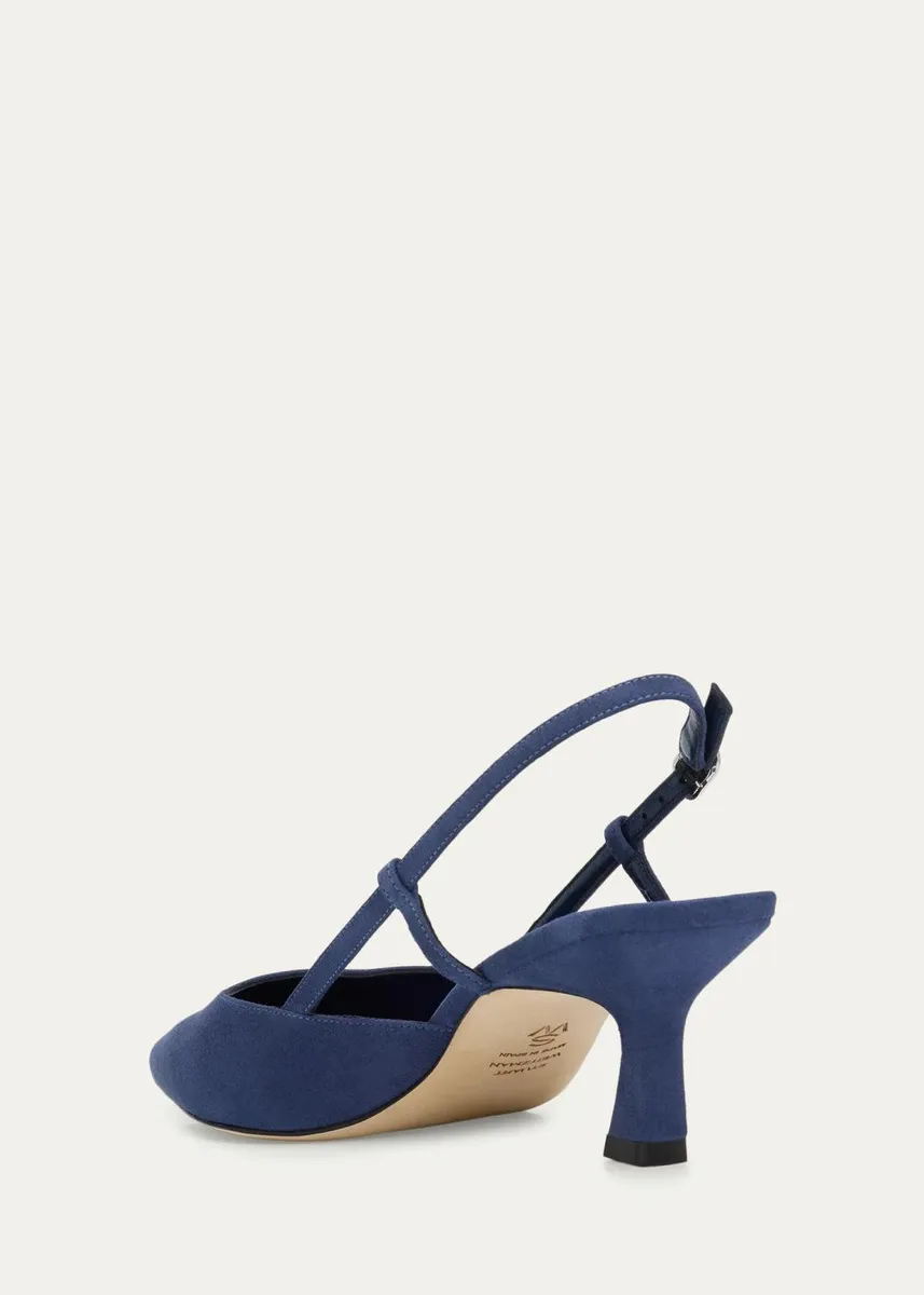 Stuart Weitzman 50mm Vinnie Suede Slingback Pumps | Thumbnail 4 Stuart Weitzman 50mm Vinnie Suede Slingback Pumps | Thumbnail 4