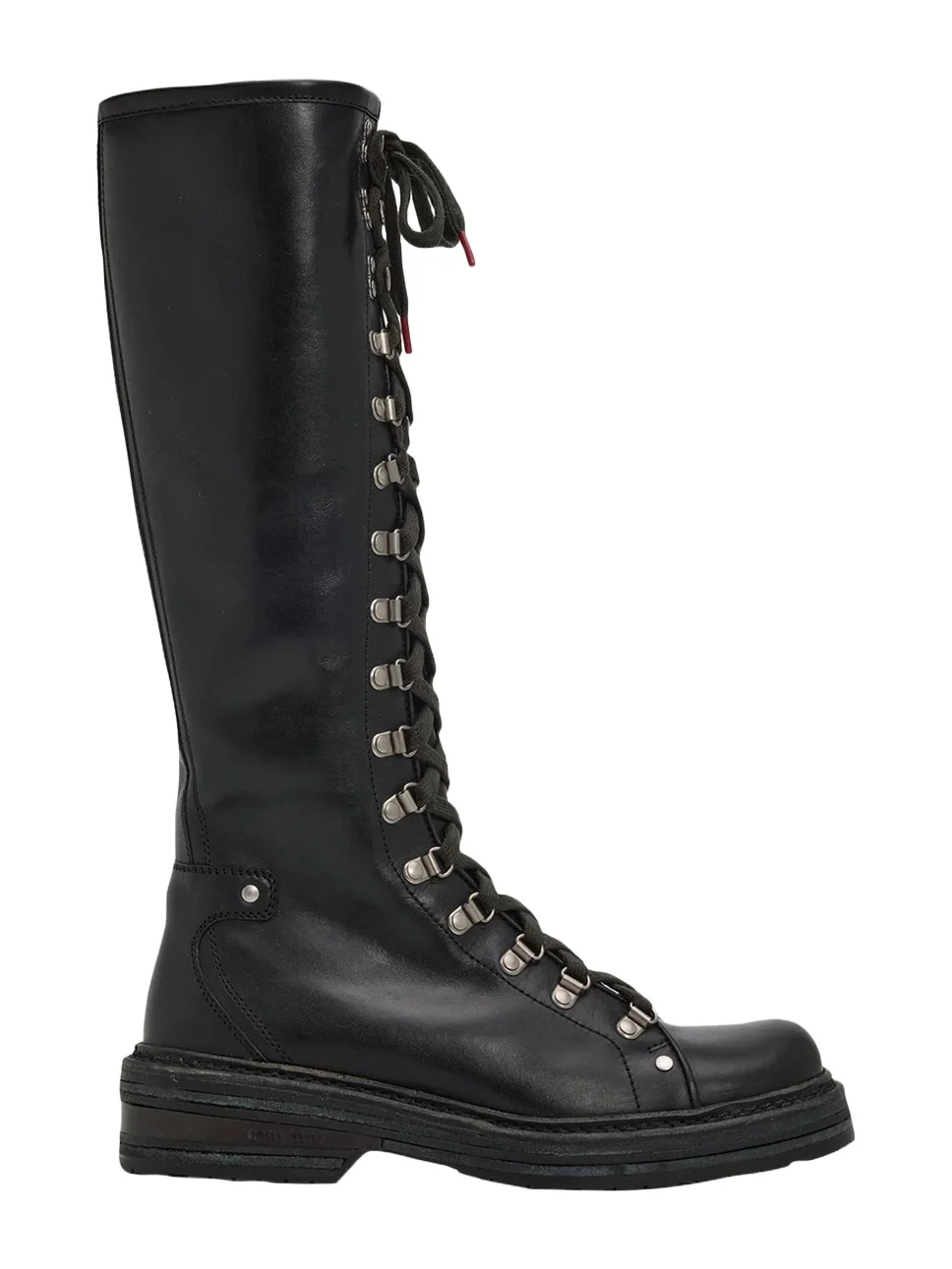 40mm Leather Lace-Up Knee-High Combat Boots 40mm Leather Lace-Up Knee-High Combat Boots