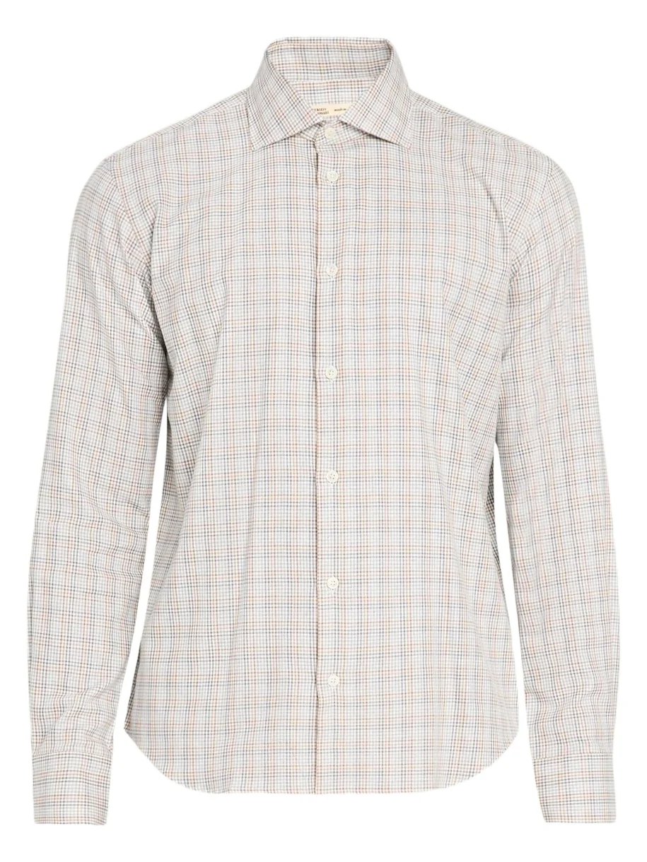 Baldassari Men's Santini Micro-Check Cotton Shirt