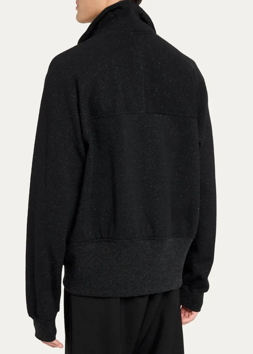 Rick Owens Men's High Neck Full-Zip Jacket | Thumbnail 3 Rick Owens Men's High Neck Full-Zip Jacket | Thumbnail 3