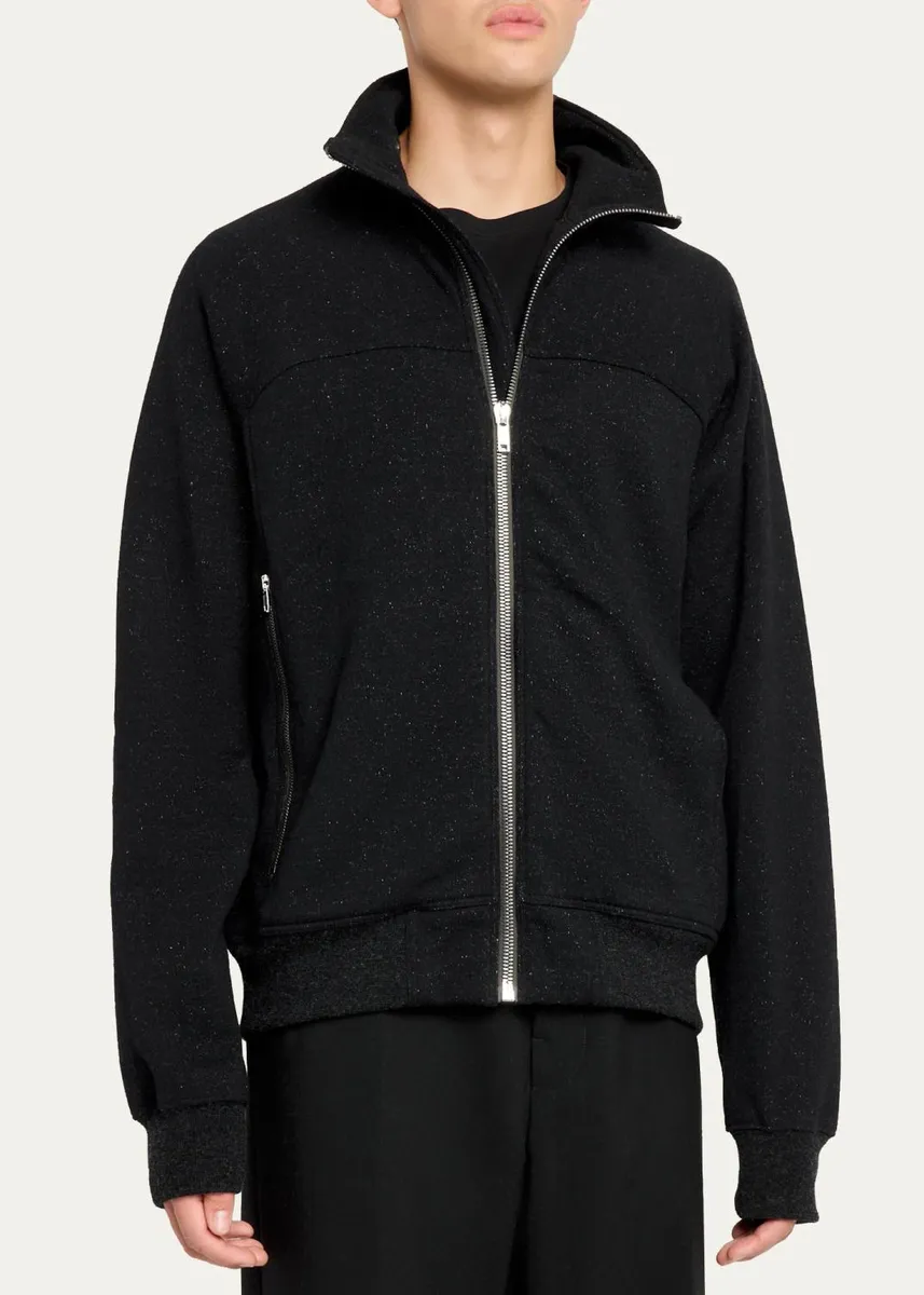Rick Owens Men's High Neck Full-Zip Jacket | Thumbnail 4 Rick Owens Men's High Neck Full-Zip Jacket | Thumbnail 4