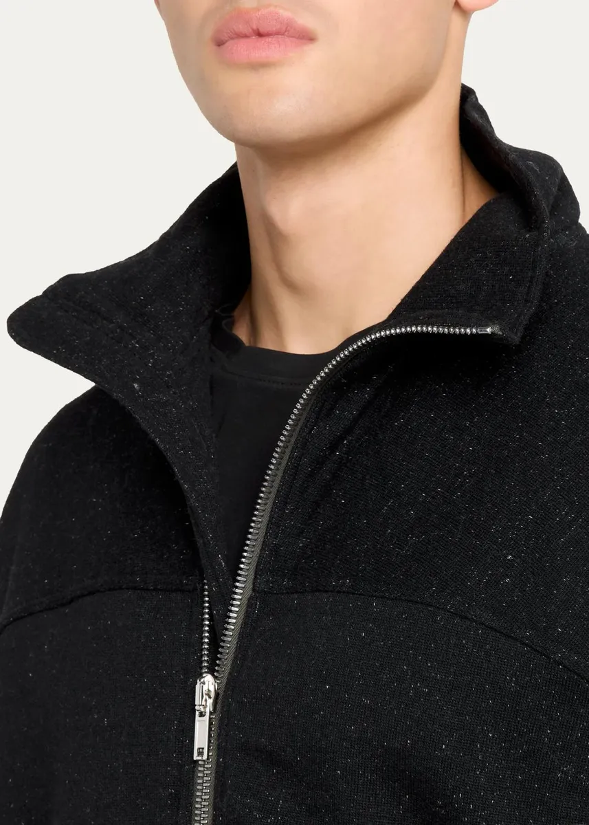 Rick Owens Men's High Neck Full-Zip Jacket | Thumbnail 5 Rick Owens Men's High Neck Full-Zip Jacket | Thumbnail 5