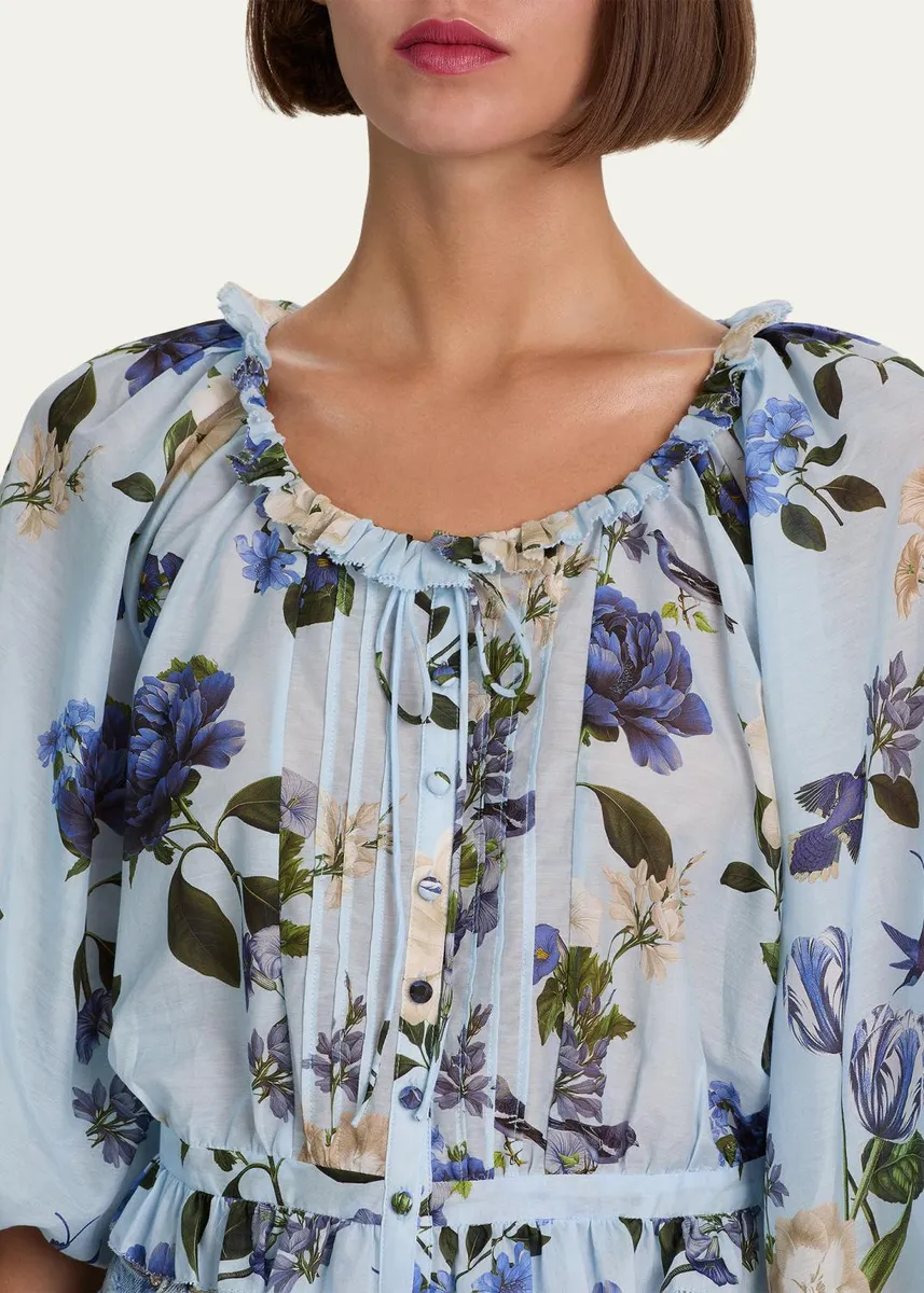 Alice + Olivia McLaine Cropped Button-Front Blouse | Thumbnail 5 Alice + Olivia McLaine Cropped Button-Front Blouse | Thumbnail 5