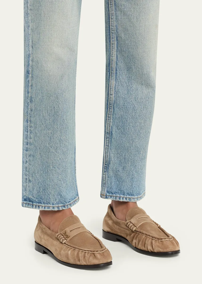 Saint Laurent Le Suede YSL Penny Loafers | Thumbnail 2