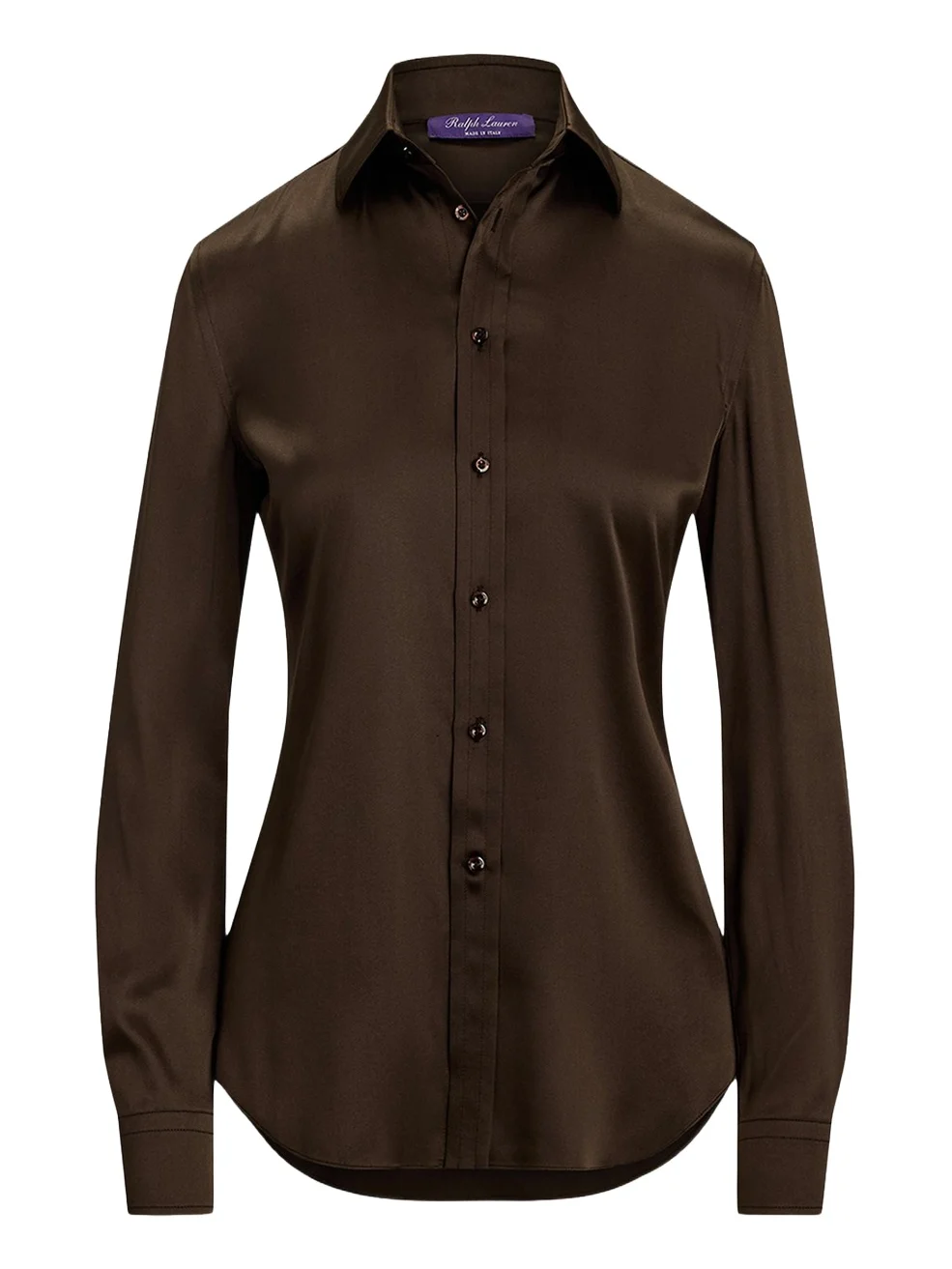 Ralph Lauren Collection Cameron II Straight Fit Charmeuse Shirt