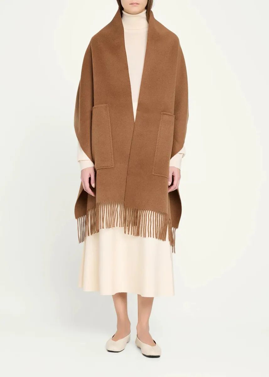 Lafayette 148 New York Fringed Patch Pocket Cashmere Shawl | Thumbnail 2 Lafayette 148 New York Fringed Patch Pocket Cashmere Shawl | Thumbnail 2